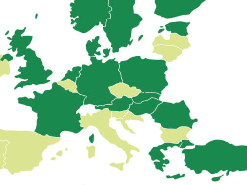 Carte d'Europe sur la décriminalisation du cannabis