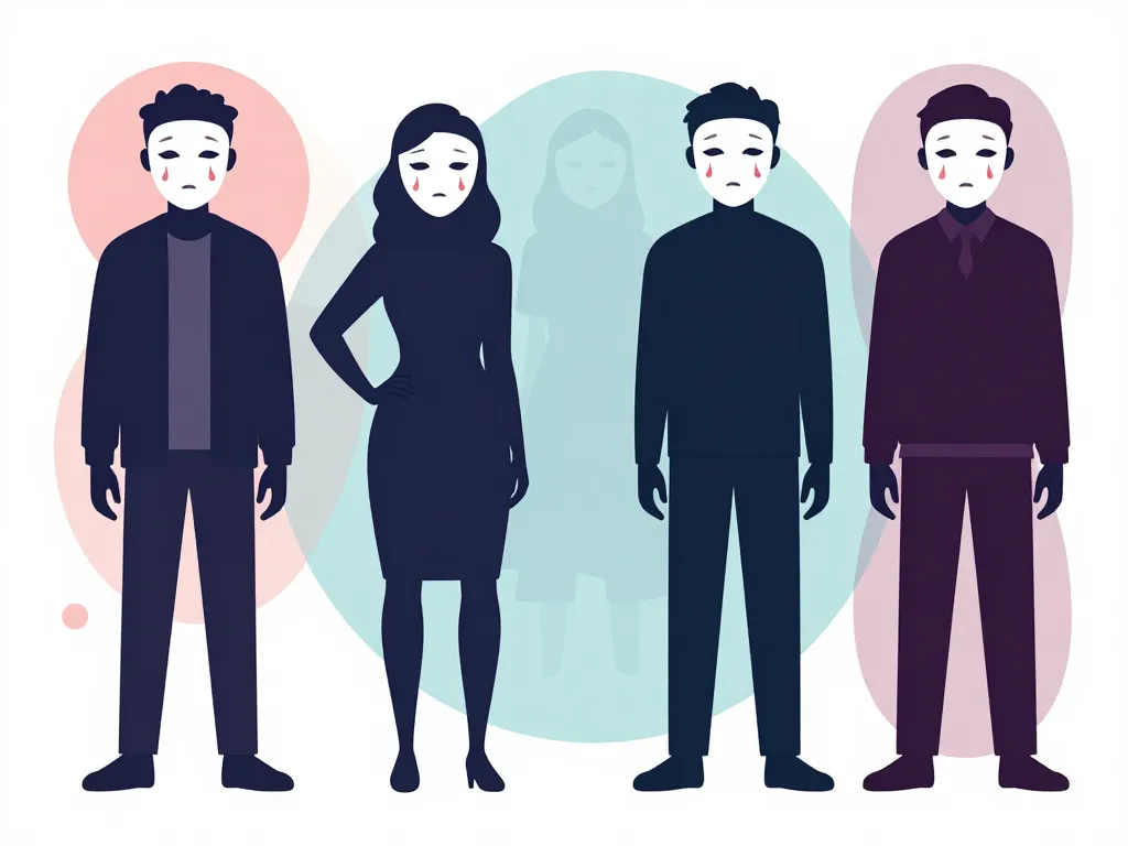 Silhouettes et masques des 5 blessures de l'âme