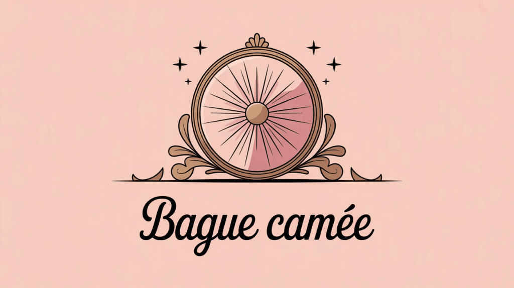 Bague camée mise en scène raffinée sur fond chic