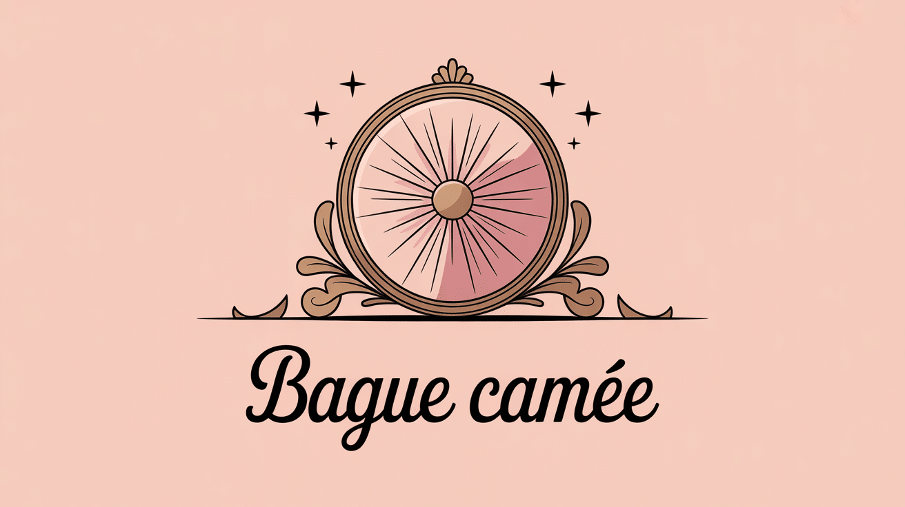 Bague camée mise en scène raffinée sur fond chic