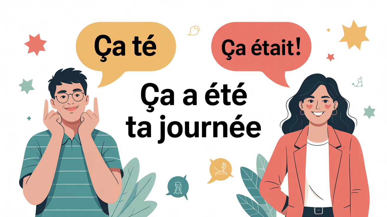 illustration grammaire ça été ta journée ou ça était