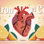 citron dangereux pour le cœur cœur stylisé et quartier de citron