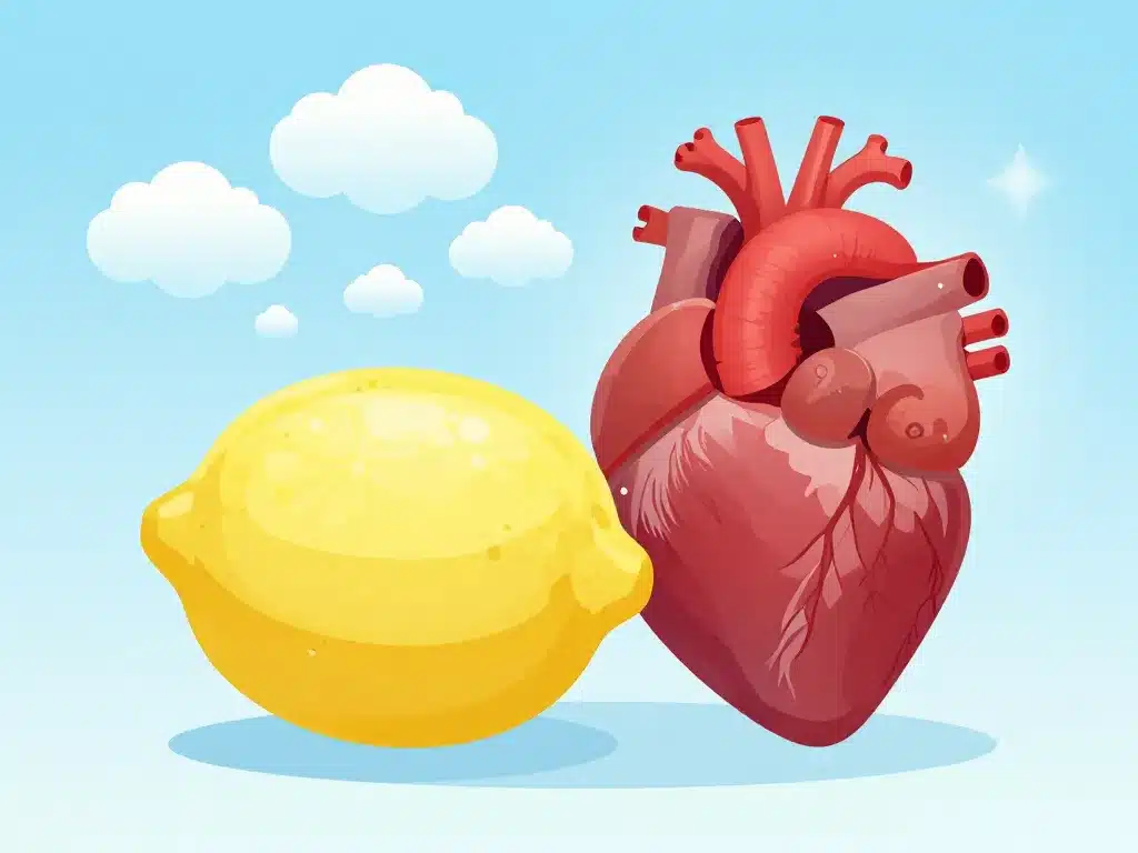 citron dangereux pour le cœur lemon versus cœur dans illustration