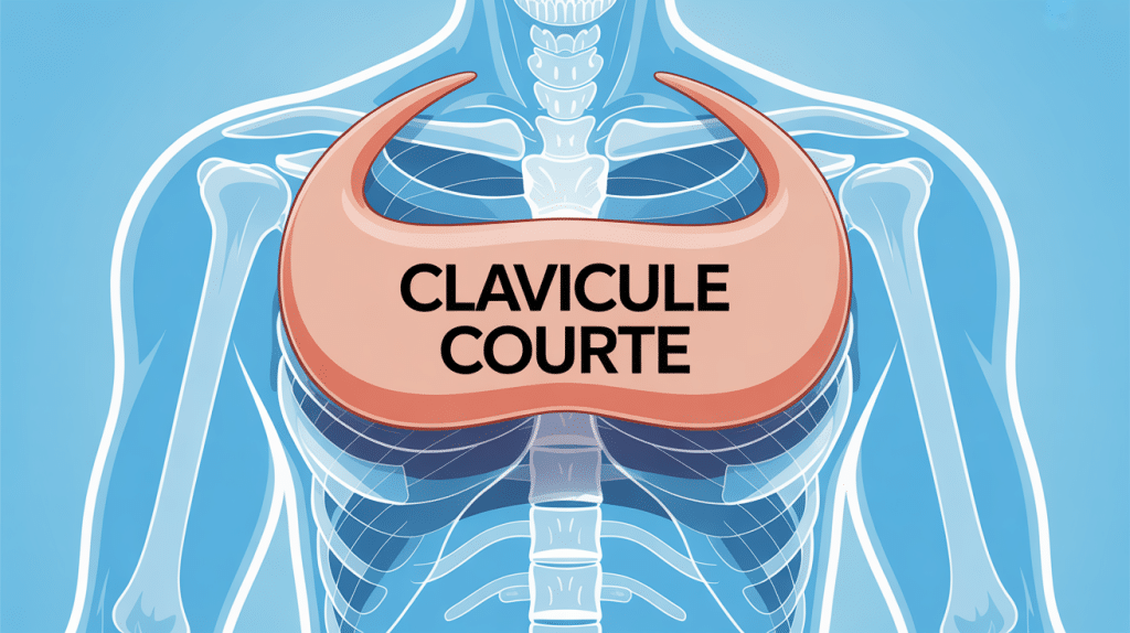 schéma clavicule courte médical épaule humaine