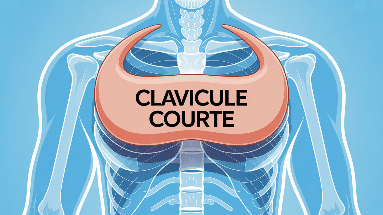 schéma clavicule courte médical épaule humaine
