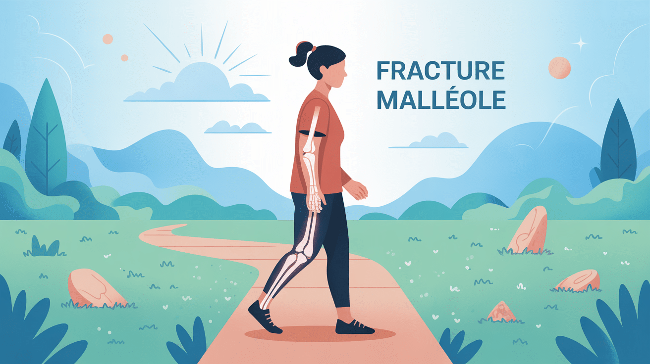 combien de temps pour marcher apres fracture malleole illustration récupération cheville