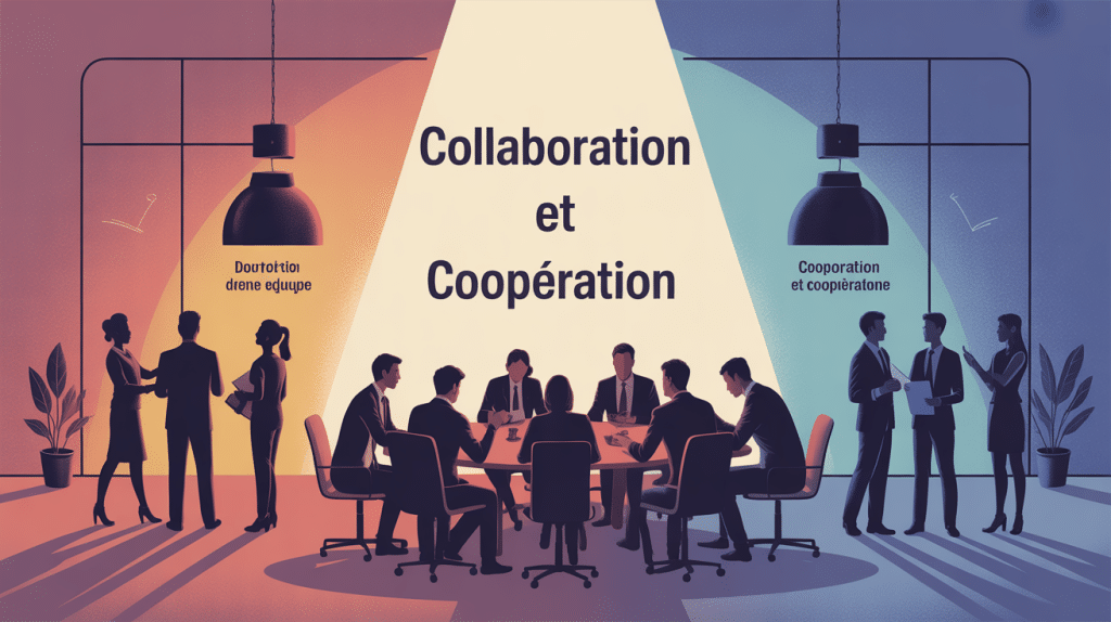 différence collaboration et coopération en équipe moderne