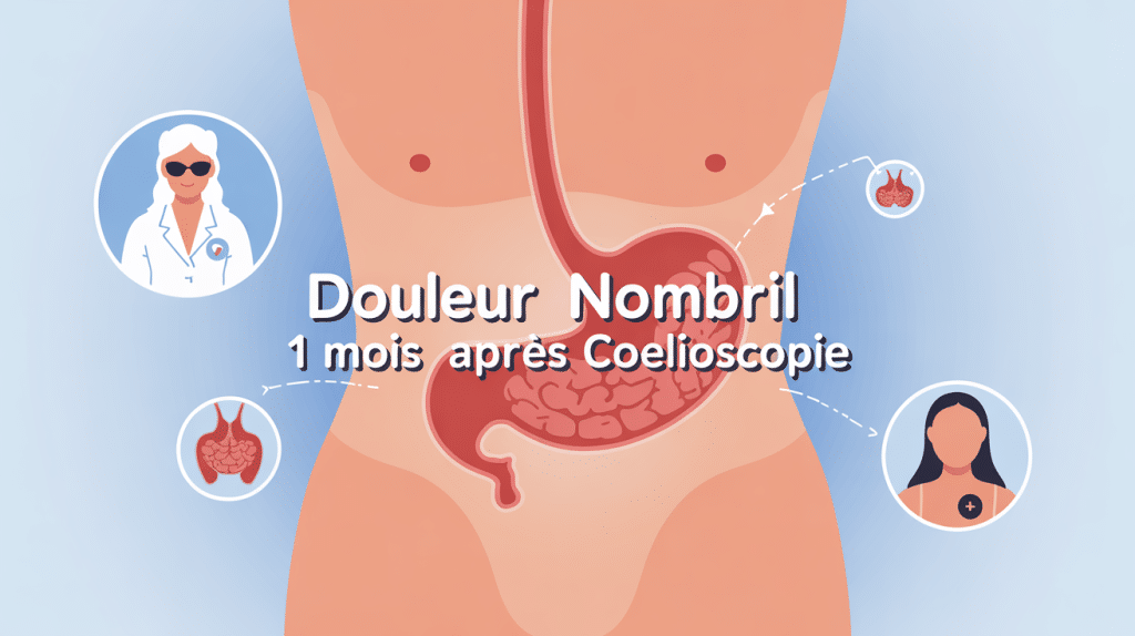 Illustration douleur nombril 1 mois après coelioscopie informative