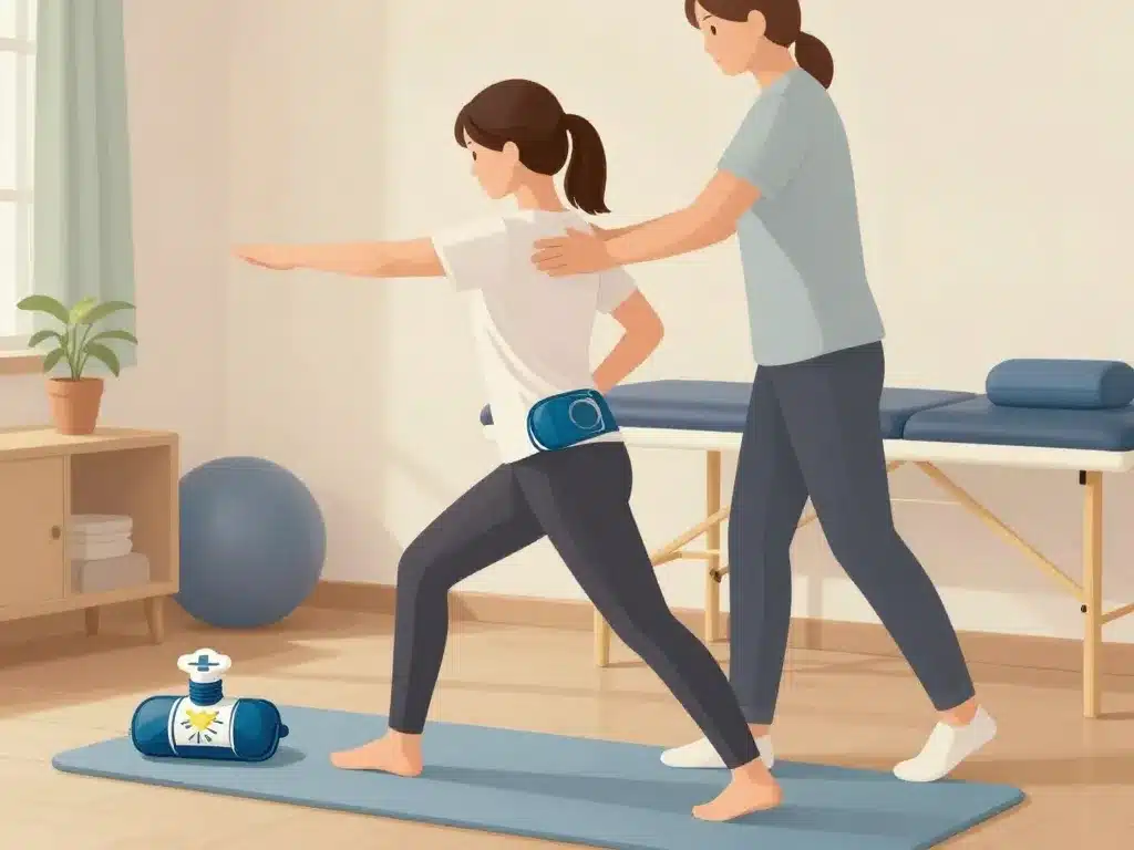 Scène traitements et gestes douleurs cruralgiques