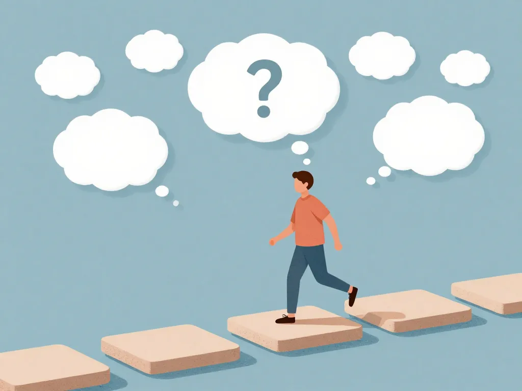 je me pose la question image action transition pensée