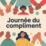 Illustration journée du compliment ambiance chaleureuse