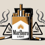 Illustration paquet marlboro light composition avertissement