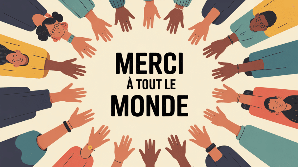 illustration merci pour tout le monde cercle personnes