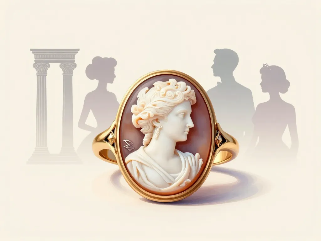 Bague camée histoire symbolique silhouettes époques