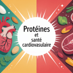 proteine dangereux pour le cœur, aliments bons et mauvais, illustration vectorielle