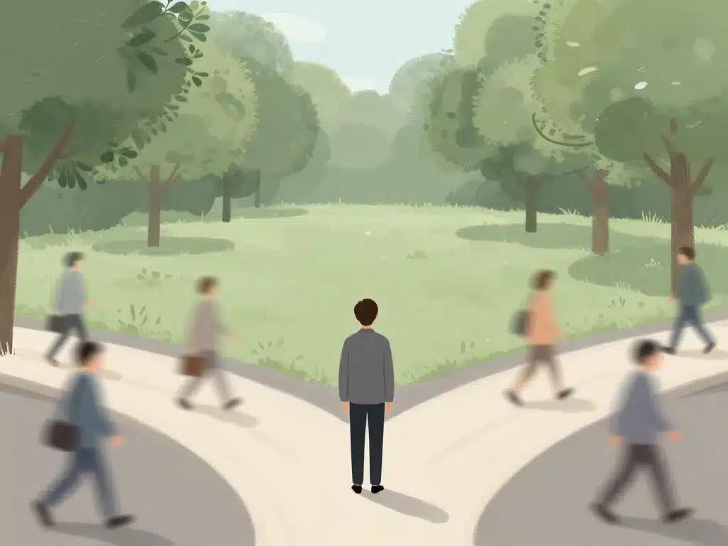 slow life chemin apaisant illustration croisée