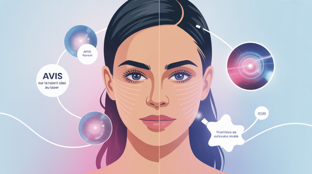 traitement des rides au laser avis illustration visage avant après