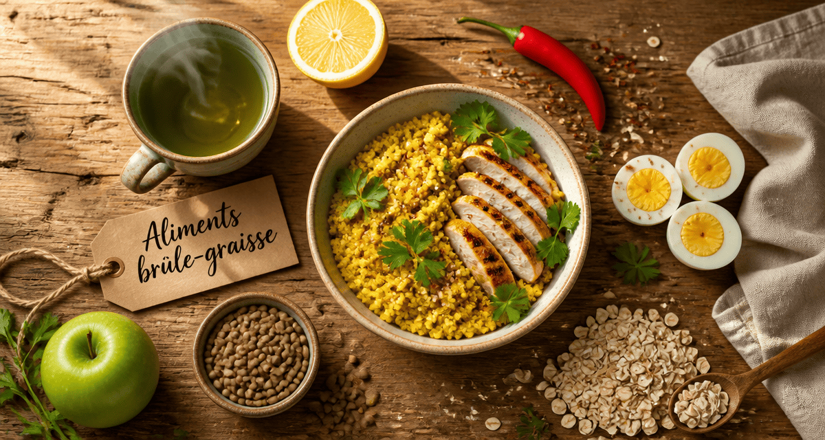 aliments brûle graisse naturels vue dessus