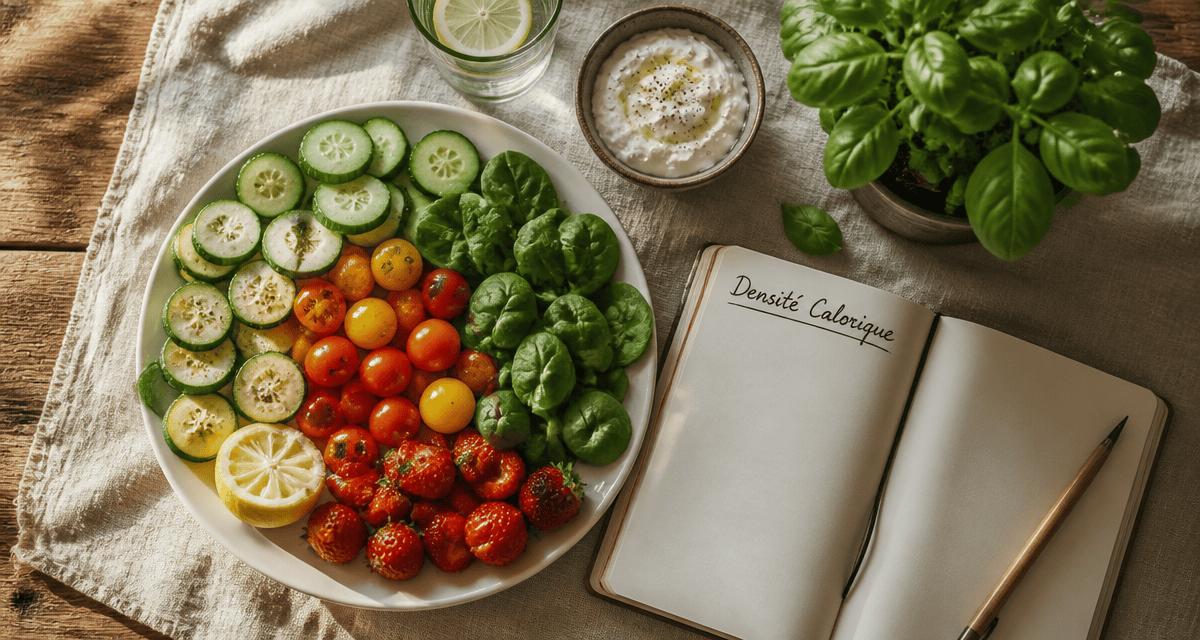 assiette d'aliments faibles en calories