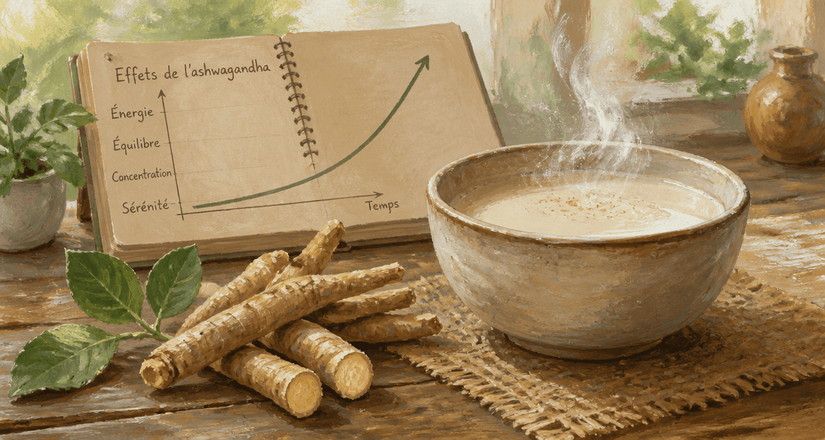 ashwagandha effet au bout de combien de temps racine et lait