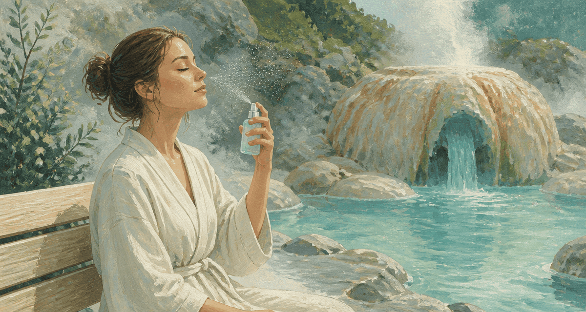 Bienfaits eau thermale application visage spa