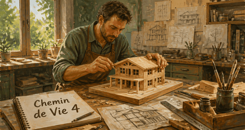chemin de vie 4 homme construit maquette