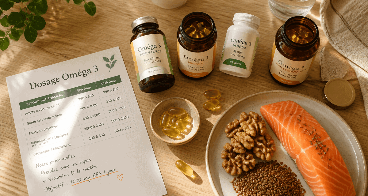 combien de gelule omega 3 par jour flacons et aliments