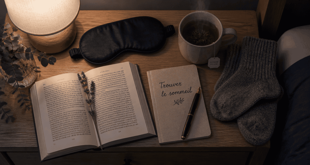 comment trouver le sommeil rapidement table de chevet