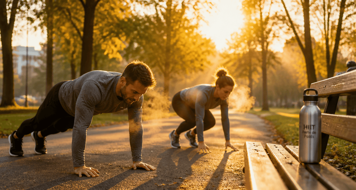 hiit perte de poids burpees en extérieur