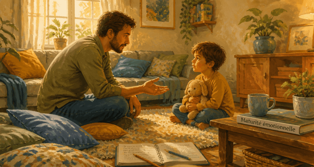 Maturité émotionnelle parent et enfant connectés