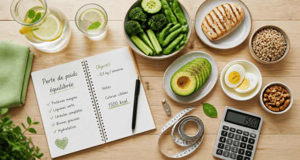 nutrition perdre du poids aliments sains table