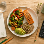 plan alimentaire pour perte de poids assiette équilibrée légumes quinoa saumon
