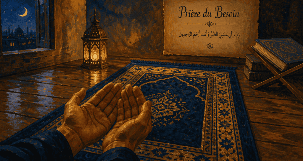 Priere du besoin mains en supplication
