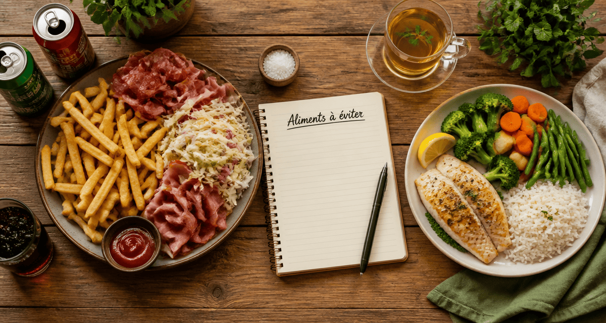 Probleme de digestion aliments a eviter assiettes frites choux sodas legumes