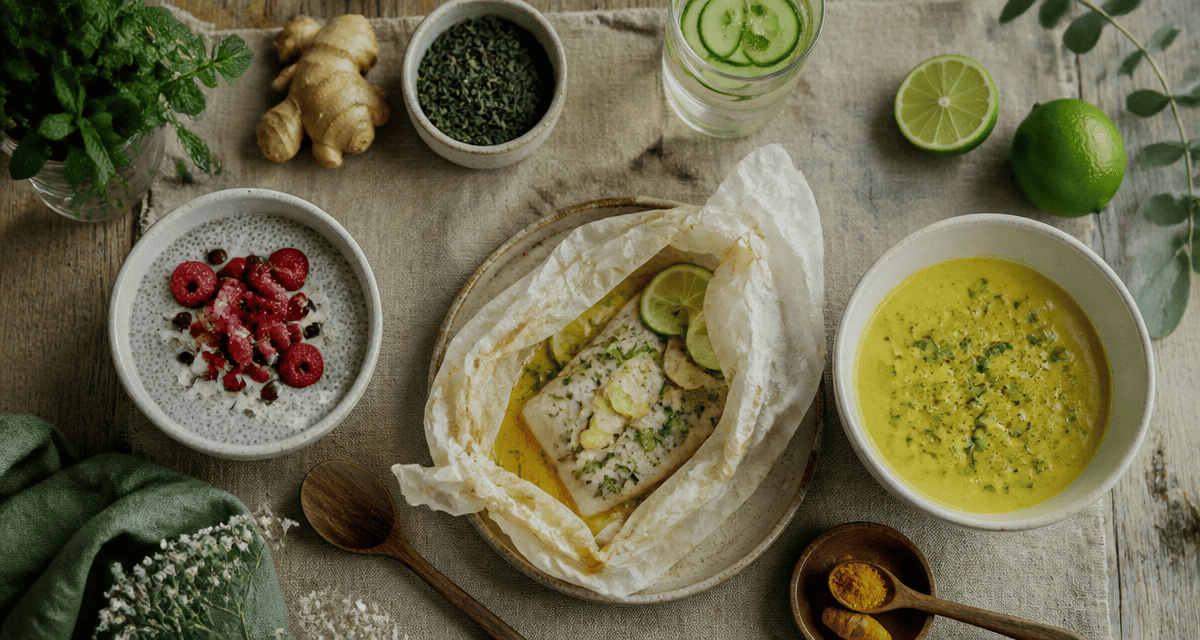 recette pour maigrir le ventre avec chia cabillaud soupe