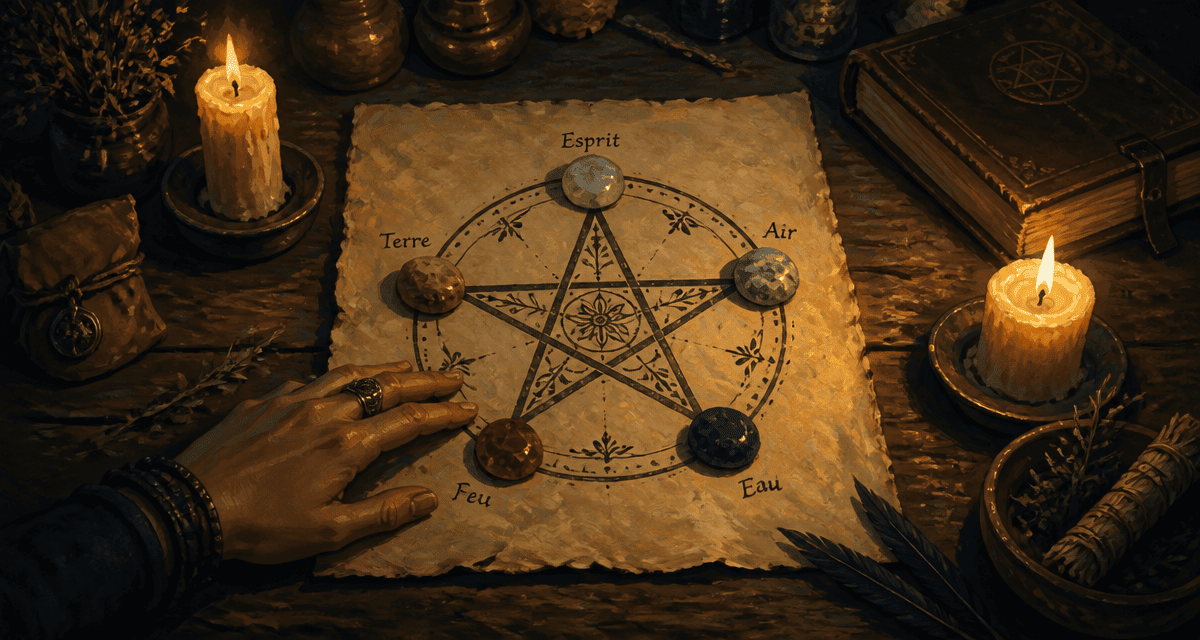 signification pentagramme parchemin cinq éléments