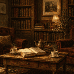 Vieilles âmes et relation amoureuse fauteuils salon livres