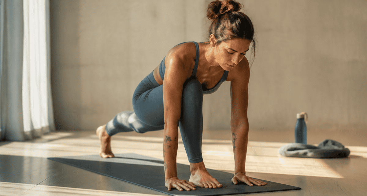 vinyasa yoga posture dynamique femme