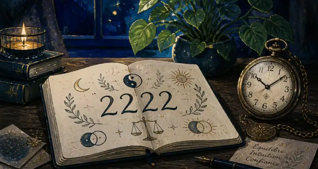 2222 signification carnet montre 22h22 équilibre