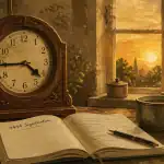 4444 signification horloge carnet matin