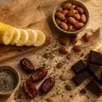 aliment qui donne de l energie rapidement banane amandes dattes chocolat graines