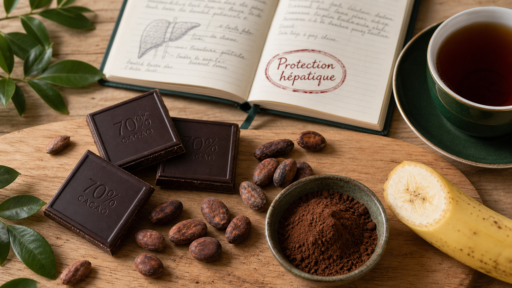 Carrés de chocolat noir 70% pour les bienfaits du chocolat noir sur le foie