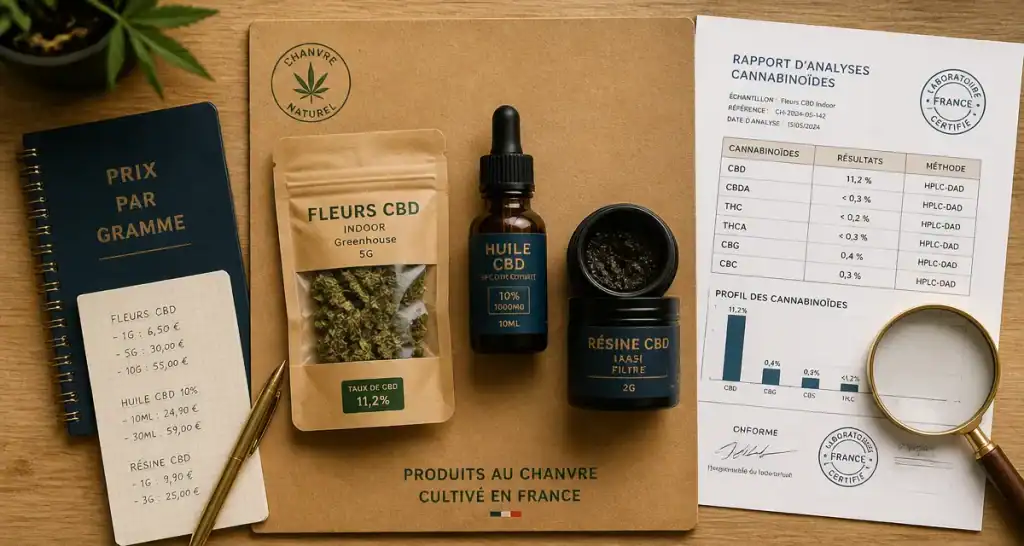 Cannabise CBD : 1€ le gramme, qualité, analyse labo et produits