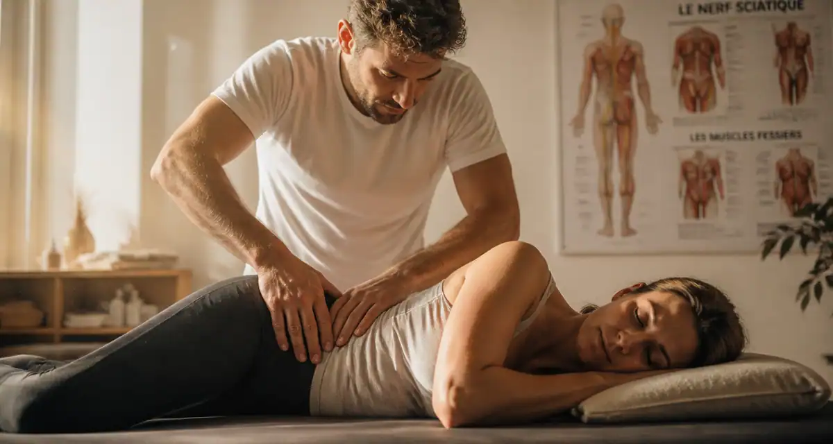 Massage nerf sciatique bas du dos