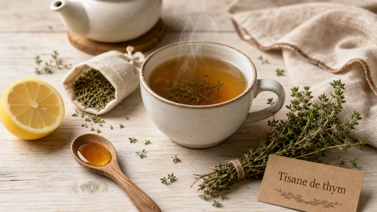 Bienfait du thym en tisane pour la toux et la digestion, avec précautions