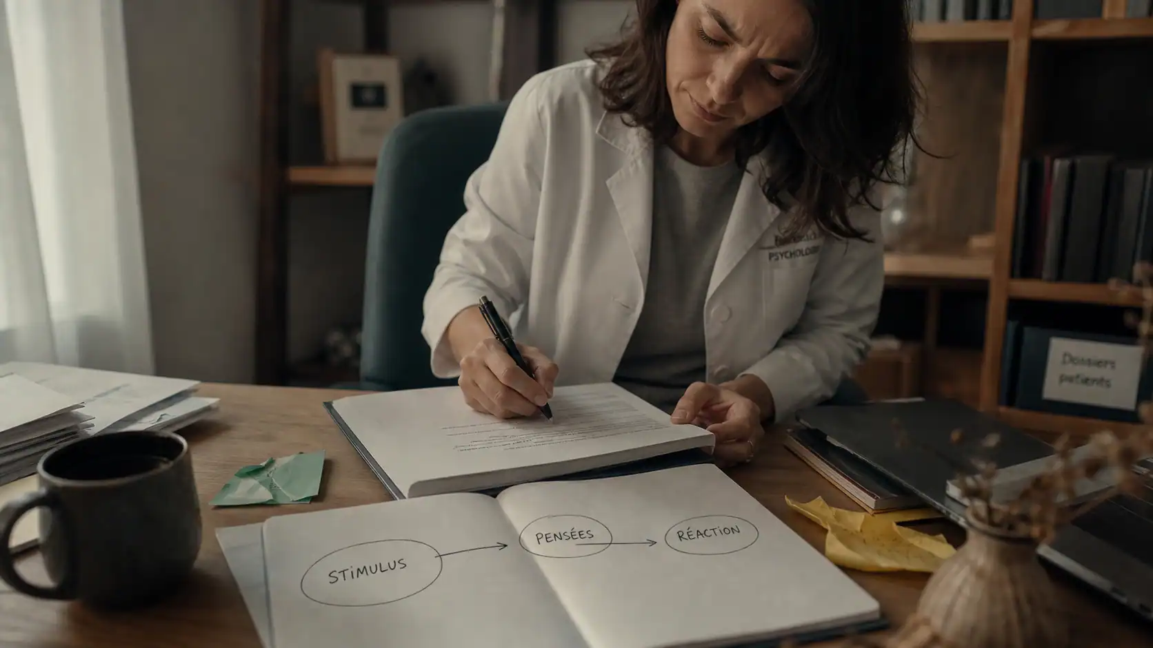 Psychologue analyse le comportement psychologie au bureau
