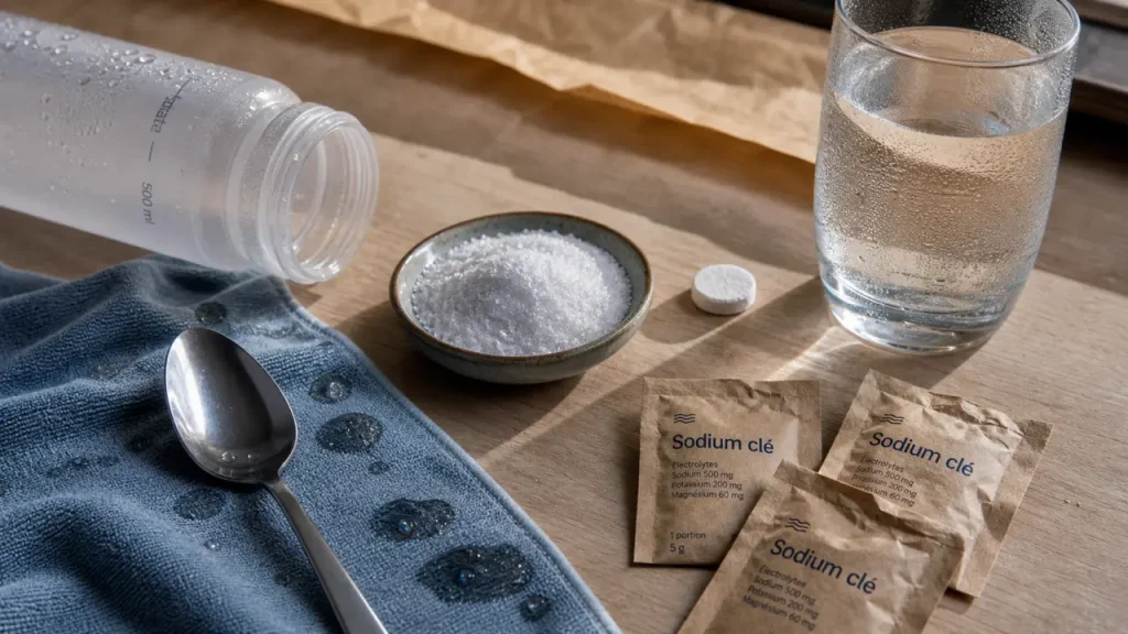 Électrolytes et sodium dans le sport : quand ils aident vraiment, et quand l’eau suffit