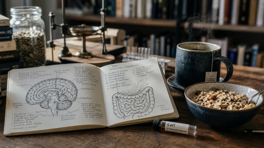 Qu est ce que la serotonine : humeur et intestin, 5-HT, carnet et tube