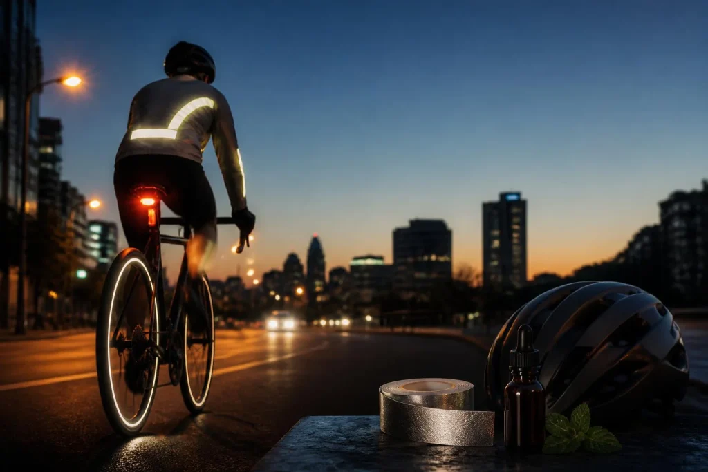 Sécurité à vélo : visibilité, biomotion et récupération avant tout