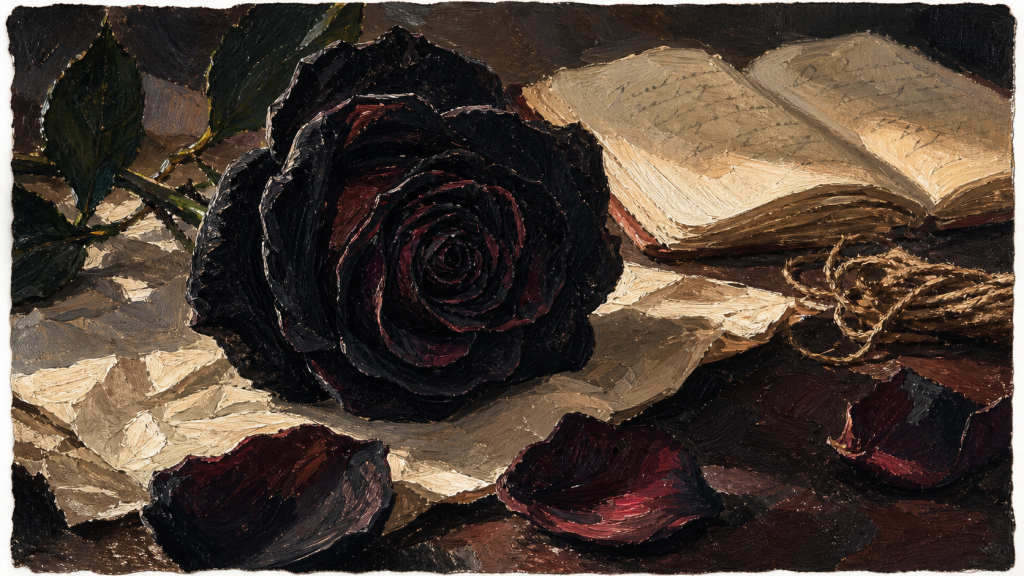 Signification roses noires : rose noire veloutée, deuil et renaissance